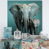 Graceful Elephants In Motion - Elephant Living Room Wall Art