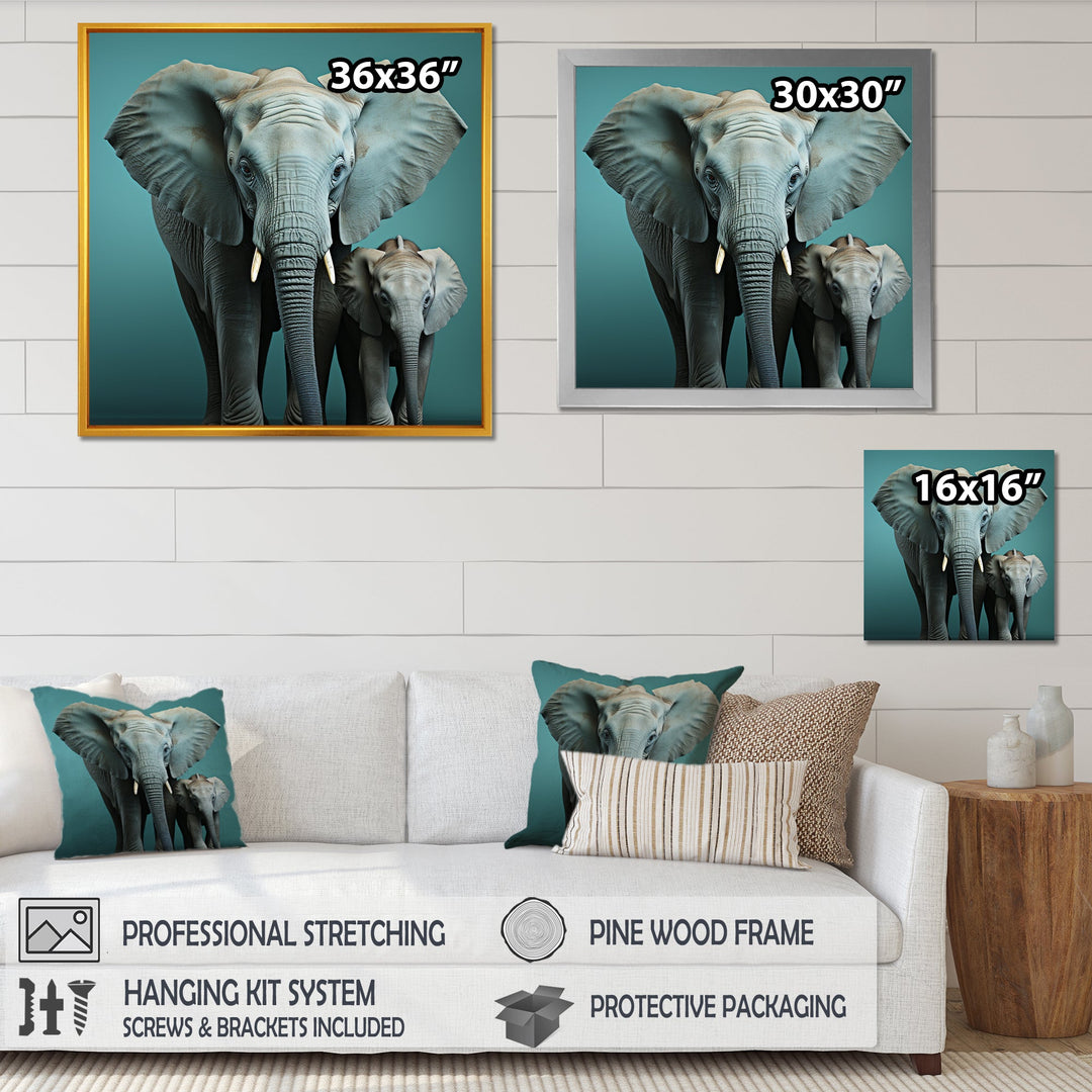 Graceful Elephants In Motion - Elephant Living Room Wall Art
