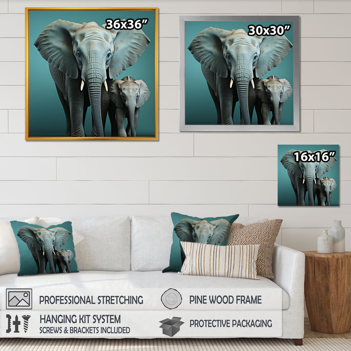 Graceful Elephants In Motion - Elephant Living Room Wall Art