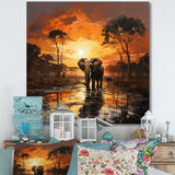 Graceful African Elephant In Motion - Elephant Wall Decor