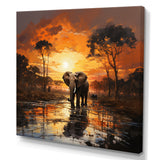 Graceful African Elephant In Motion - Elephant Wall Decor