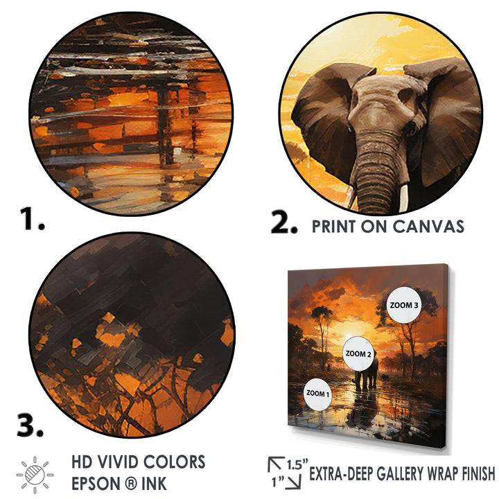 Graceful African Elephant In Motion - Elephant Wall Decor