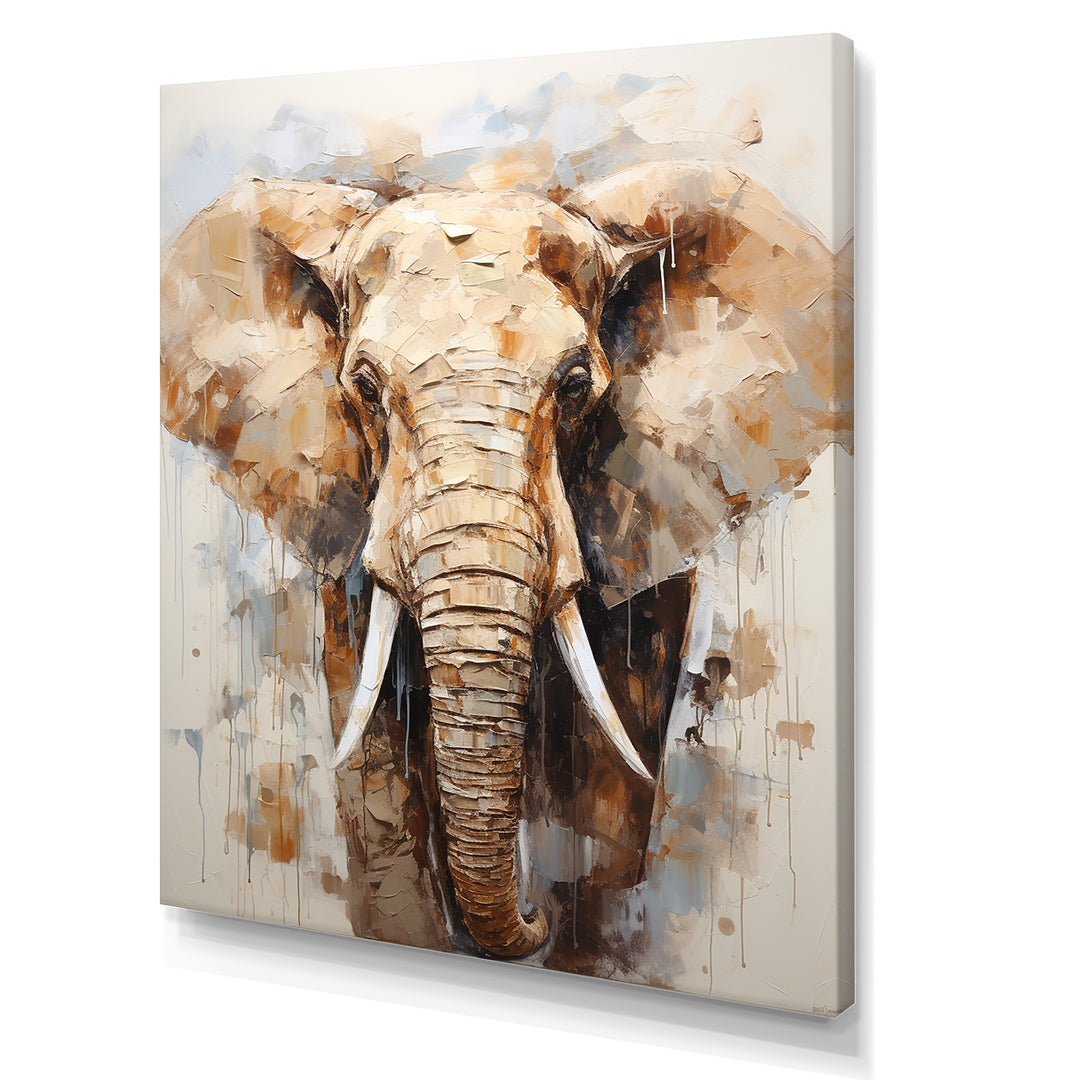 Tusked Elephant Portrait - Elephant Wall Art Prints