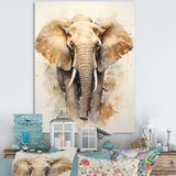 Gentle Elephant Giants - Beige Elephant Wall Art