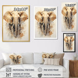 Gentle Elephant Giants - Beige Elephant Wall Art
