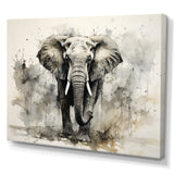 Elegant Elephant In Motion - Elephant Large Canvas Wall Art