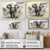 Elegant Elephant In Motion - Elephant Large Canvas Wall Art