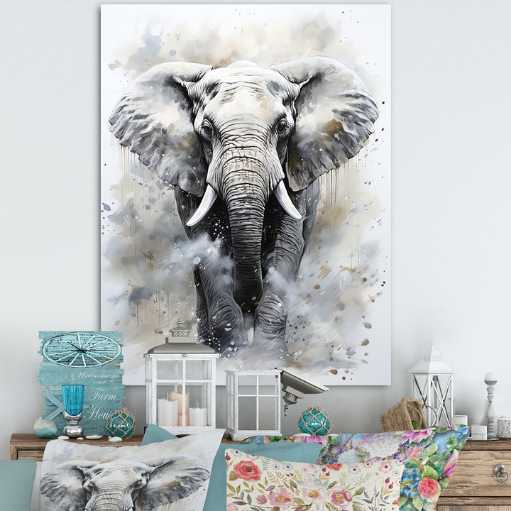 Magnific Elephant Portrait - Elephant Canvas Wall Art