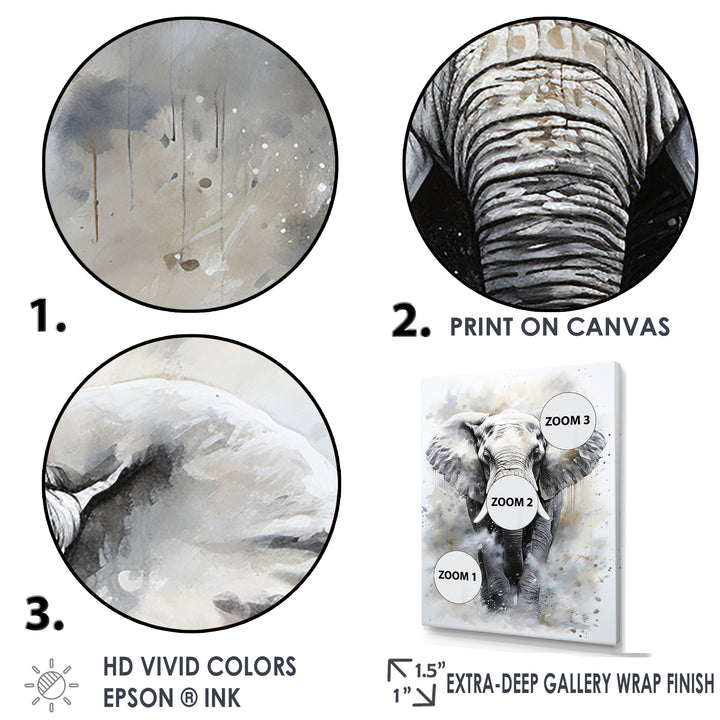 Magnific Elephant Portrait - Elephant Canvas Wall Art