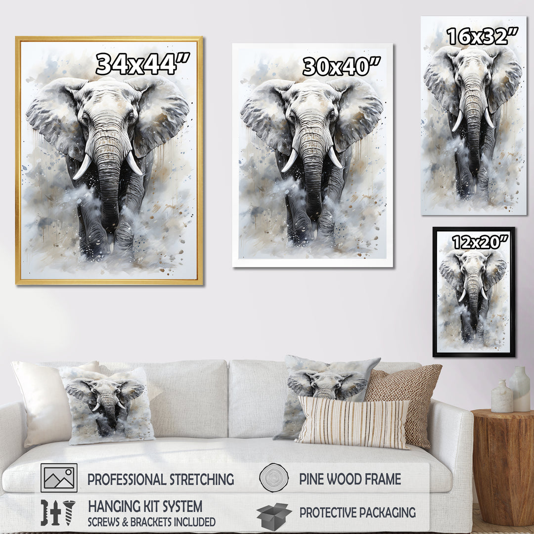 Magnific Elephant Portrait - Elephant Canvas Wall Art