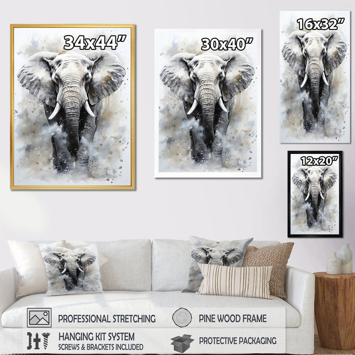 Magnific Elephant Portrait - Elephant Canvas Wall Art