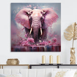 Pink Romantic Giant Elephant - Elephant Wall Decor