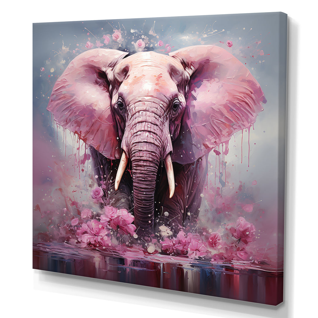 Pink Romantic Giant Elephant - Elephant Wall Decor