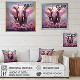 Pink Romantic Giant Elephant - Elephant Wall Decor