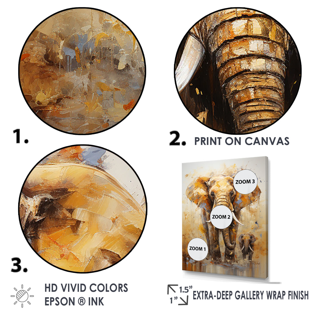 Elephant Symbolic Strength Dreams - Brown Elephant Wall Art