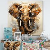 Elephant Grace In Portrait - Elephant Framed Canvas Art