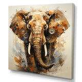 Elephant Grace In Portrait - Elephant Framed Canvas Art