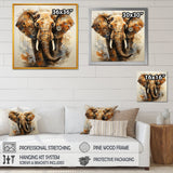 Elephant Grace In Portrait - Elephant Framed Canvas Art