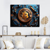 Azure Fashion Bitcoin - Fashion Canvas Wall Art