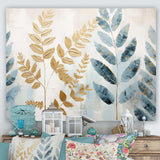 Gold Ferns Silent Getaway VI - Floral Canvas Wall Art