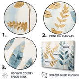 Gold Ferns Silent Getaway VI - Floral Canvas Wall Art