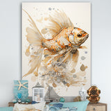 Golden Fish Elegance - Fish Canvas Wall Art