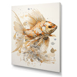 Golden Fish Elegance - Fish Canvas Wall Art