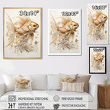 Golden Fish Elegance - Fish Canvas Wall Art