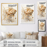 Golden Fish Elegance - Fish Canvas Wall Art