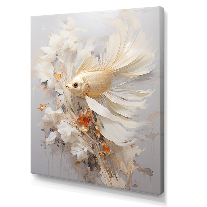 Golden Fish And Long Tails - Fish Wall Decor