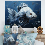 Fish In The Deep Blue
 II - Animals Canvas Wall Art