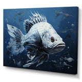 Fish In The Deep Blue
 II - Animals Canvas Wall Art