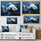 Fish In The Deep Blue
 II - Animals Canvas Wall Art