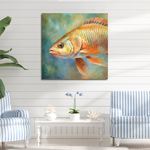 Underwater Fish Fantasy - Orange Fish Wall Art