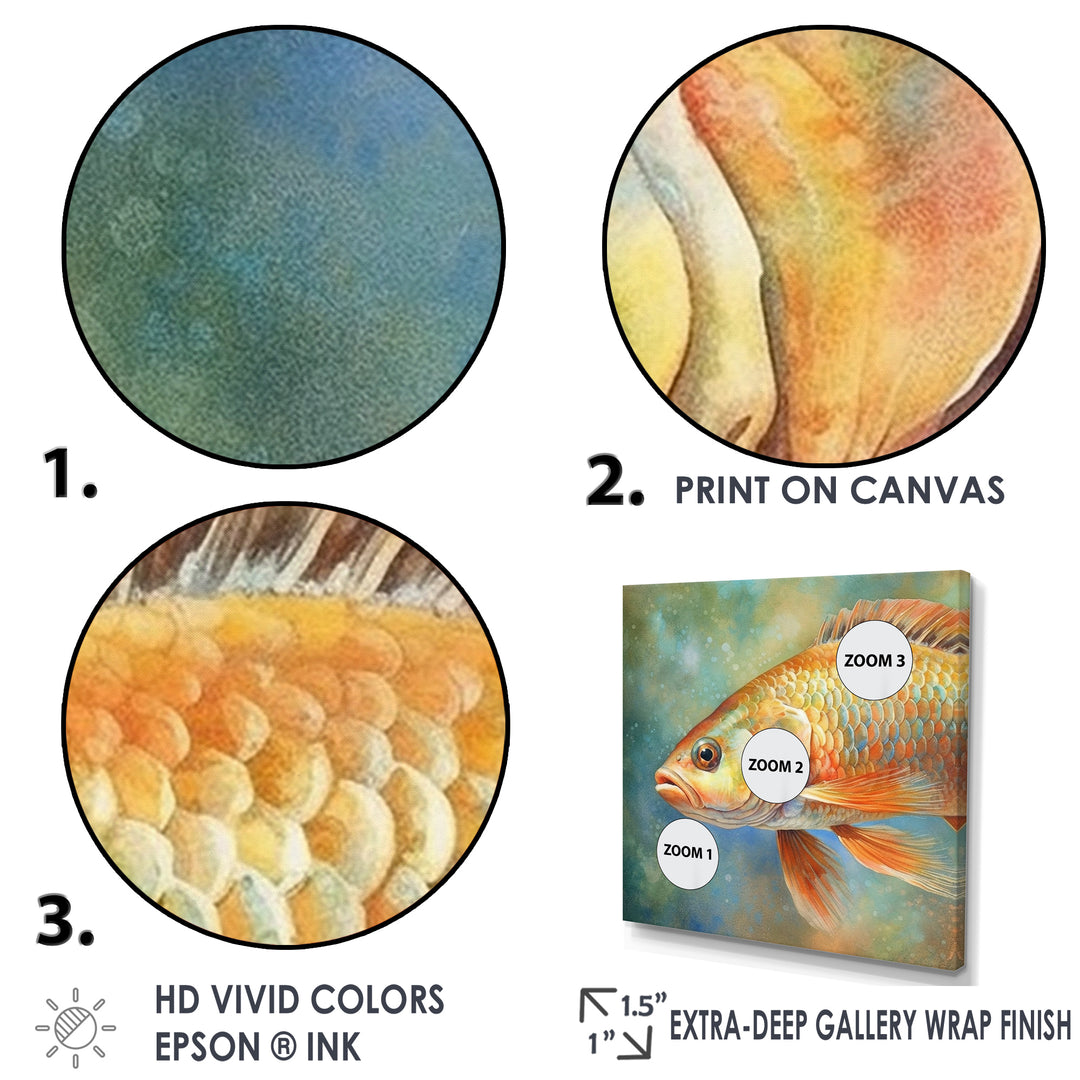 Underwater Fish Fantasy - Orange Fish Wall Art