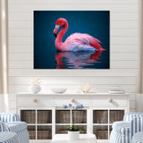 Pink Flamingo Lake Serenity - Flamingo Home Decor Art