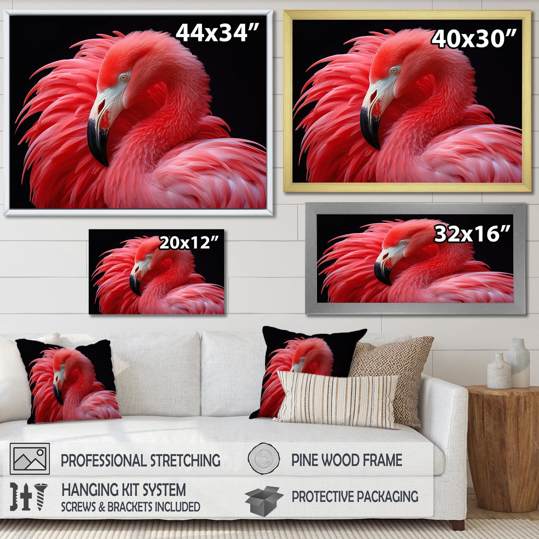 Blushing Red Flamingos - Flamingo Bedroom Wall Art