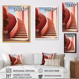 Modern Architectural Stairway Grace - Flamingo Wall Decor