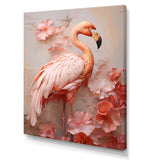 Pink Flamingo Paradise - Beige Flamingo Wall Art