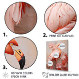 Pink Flamingo Paradise - Beige Flamingo Wall Art