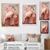 Pink Flamingo Paradise - Beige Flamingo Wall Art