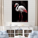 White Flamingo Paradise - Pink Flamingo Wall Art