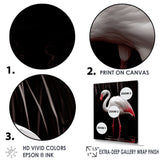 White Flamingo Paradise - Pink Flamingo Wall Art