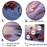 Majestic Pink Flamingo Waters - Flamingo Living Room Wall Art