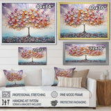 Multicolor Famous Tree Of Love - Floral Canvas Wall Art