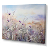 Minimal Purple Herbs Country Charm - Floral Canvas Wall Art