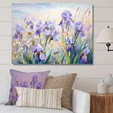 Purple Irises Country Charm - Floral Canvas Wall Art