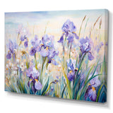 Purple Irises Country Charm - Floral Canvas Wall Art