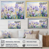 Purple Irises Country Charm - Floral Canvas Wall Art