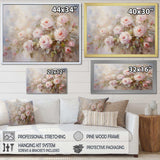 Pink Roses Farmhouse Charm - Floral Canvas Wall Art